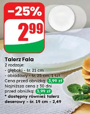 Talerz Fala głęboki śr. 21 cm promocja w Dino