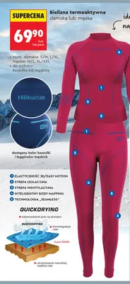 Bielizna termoaktywna damska lub męska HIMountain promocja w Biedronka