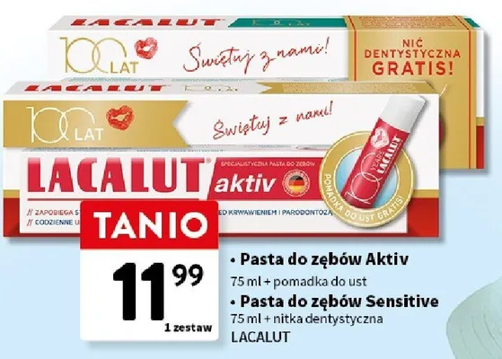 Pasta do zębów Aktiv LACALUT promocja w Intermarche