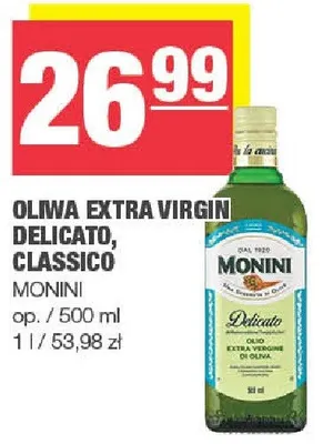 Oliwa extra virgin Delicato, Classico MONINI promocja w SPAR