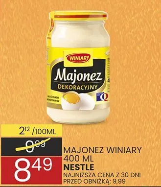 Majonez Winiary dekoracyjny Nestle promocja w Wafelek