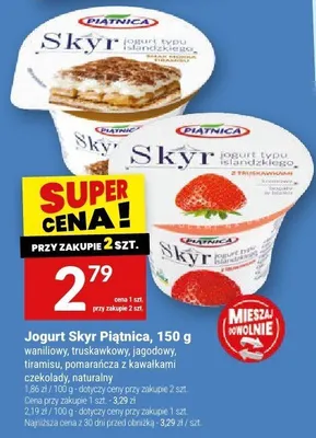 Jogurt Skyr Piątnica, 150 g promocja w Twój Market