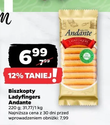 Biszkopty Ladyfingers promocja w Netto