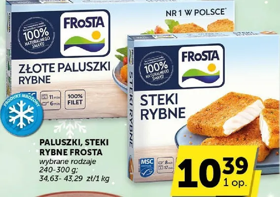 Paluszki, steki rybne Frosta wybrane rodzaje promocja w Euro Sklep