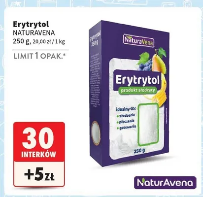 Słodzik - erytrytol promocja w Intermarche