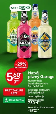 Napój piwny Garage Lime Mojito butelka promocja w Żabka
