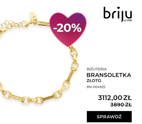 Bransoletka złoto promocja w Briju