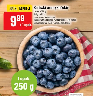 Borówki amerykańskie Carrefour targ świeżości promocja w POLOmarket