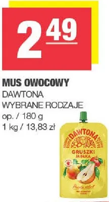Mus owocowy DAWTONA wybrane rodzaje promocja w SPAR