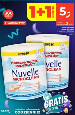 Ręcznik papierowy Nuvelle Microclean 3-warstwowy, 300 listków promocja w Dealz