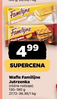 Wafel Familijne Jutrzenka różne rodzaje promocja w Netto