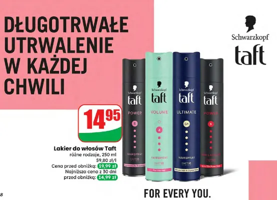 Lakier do włosów Taft Volume promocja w Dino