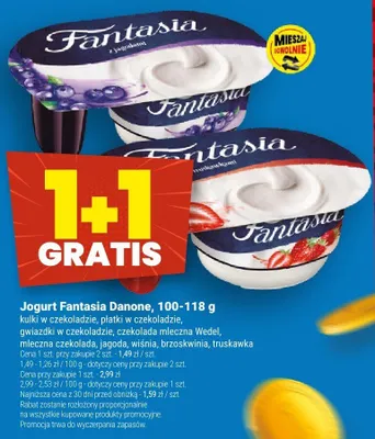 Jogurt Fantasia Danone, 100-118 g promocja w Twój Market