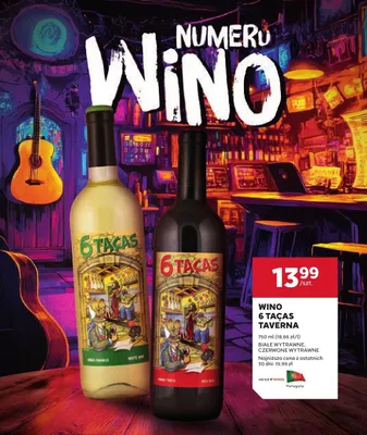 Wino 6 TAÇAS TAVERNA czerwone wytrawne 750 ml promocja w Stokrotka