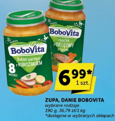 Zupa, danie BoboVita wybrane rodzaje promocja w Euro Sklep