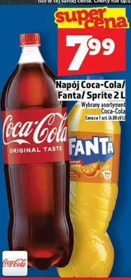 Napój Coca-Cola/Fanta/Sprite 2L różne smaki promocja w TOPAZ