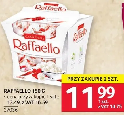Raffaello 150 g promocja w Selgros