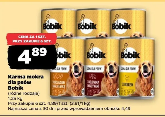 Karma mokra dla psów (różne rodzaje) promocja w Netto