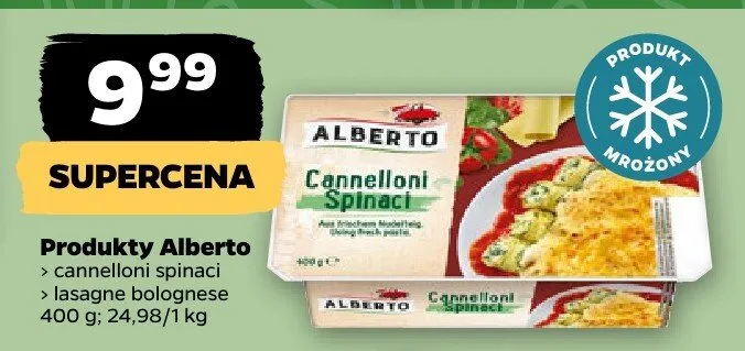 Danie cannelloni spinaci promocja w Netto