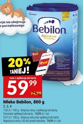 Mleko Bebilon, 800 g promocja w Twój Market