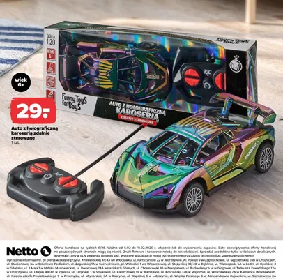 Auto z holograficzną karoserią zdalnie sterowane promocja w Netto