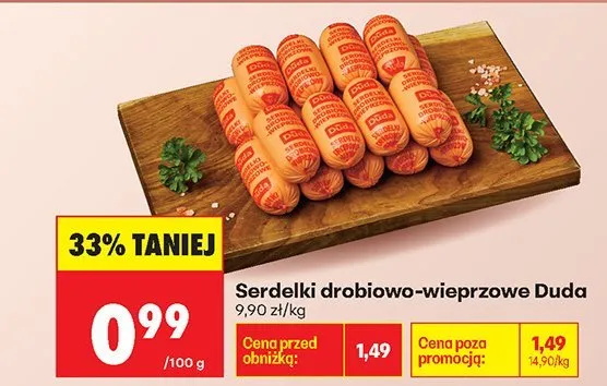 Serdelki drobiowo-wieprzowe  promocja w Biedronka
