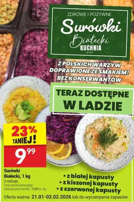 Surówki Białecki z kiszonej kapusty promocja w Twój Market