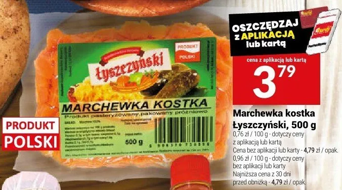 Marchewka kostka Łyszczyński, 500 g promocja w Twój Market