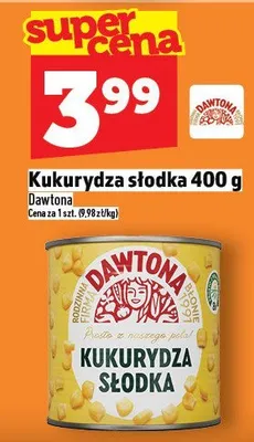 Kukurydza słodka Dawtona 400 g promocja w TOPAZ
