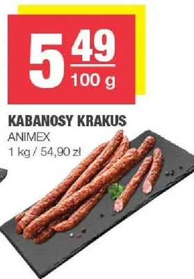 Kabanosy Krakus ANIMEX promocja w SPAR