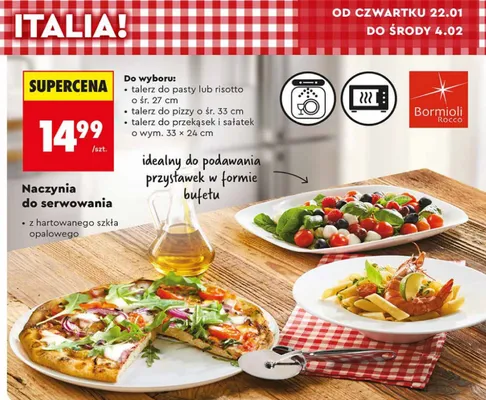 Talerz do pizzy śr. 33 cm Bormioli Rocco promocja w Biedronka