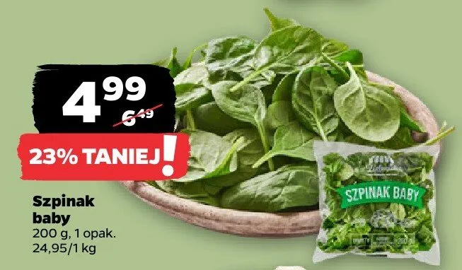 Szpinak baby promocja w Netto