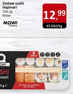 Zestaw sushi Hajimari Mowi promocja w Market Point