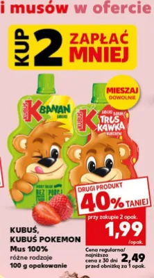 Mus 100% Kubuś, Kubuś Pokemon promocja w Kaufland