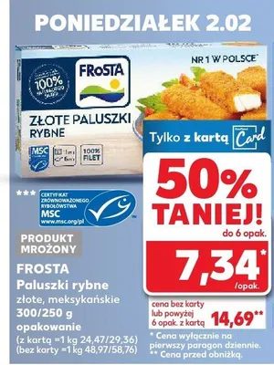 Paluszki rybne złote 300/250 g Frosta promocja w Kaufland