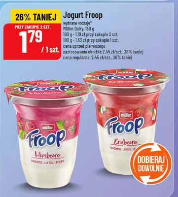 Jogurt Froop Müller promocja w POLOmarket