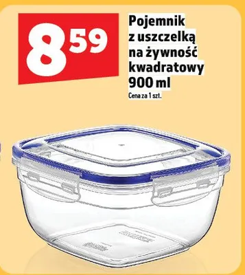 Pojemnik z uszczelką na żywność kwadratowy 900 ml TOPAZ promocja w TOPAZ