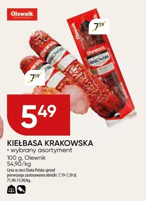 Kiełbasa krakowska sucha promocja w Chata Polska
