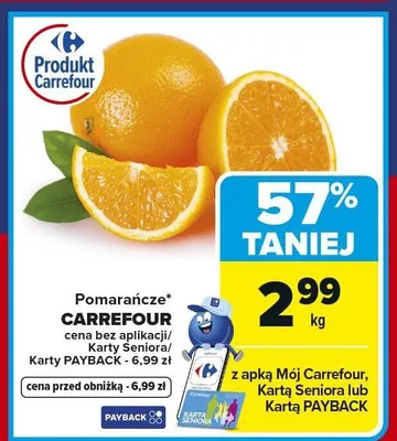 Pomarańcze promocja w Carrefour Market