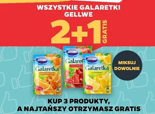 Galaretka Gellwe różne smaki promocja w Netto