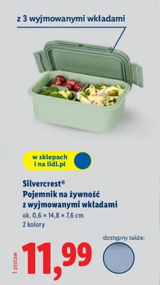 Pojemnik na żywność z wyjmowanymi wkładami promocja w Lidl