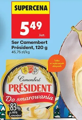Ser Camembert, 120 g promocja w Biedronka