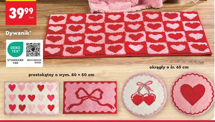 Dywanik okrągły śr. 65 cm promocja w Biedronka