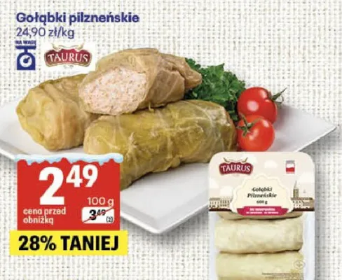 Gołąbki pilzneńskie Taurus promocja w Delikatesy Centrum