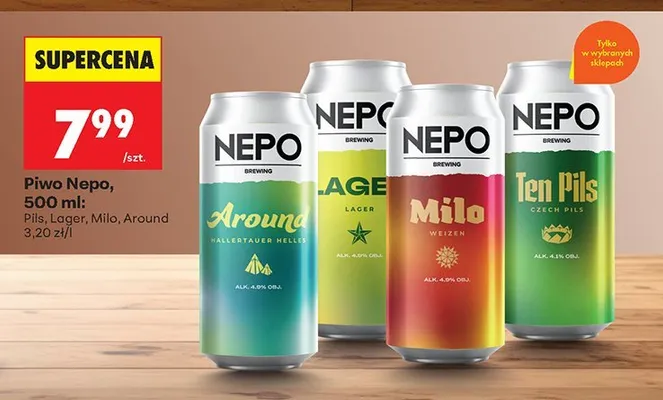 Piwo Nepo Ten Pils 500 ml promocja w Biedronka