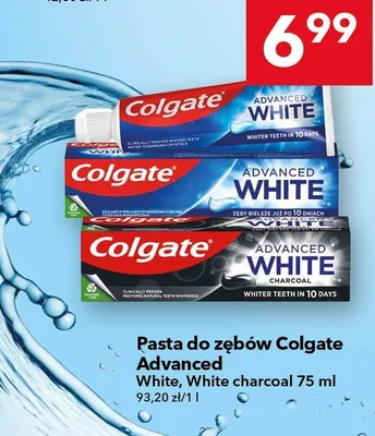 Pasta do zębów Colgate advanced white promocja w LEWIATAN
