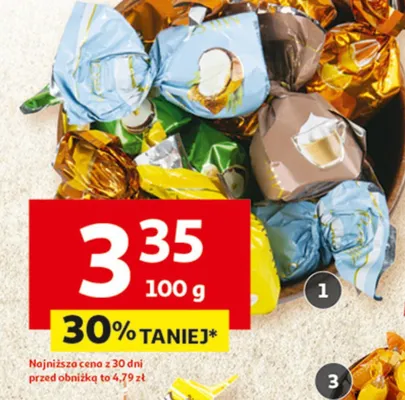 Pralinki mieszanko luzem lub w opakowaniu promocja w Auchan