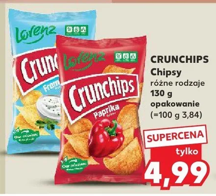 Chipsy crunchips Lorenz promocja w Kaufland