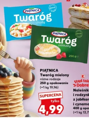 Naleśniki z serem i rodzynkami, z jabłkami i cynamonem promocja w Kaufland