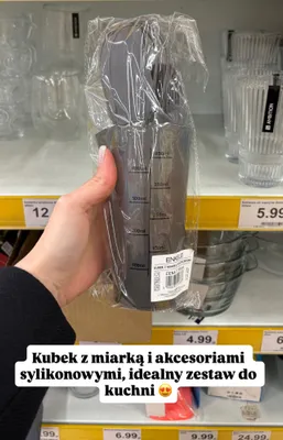 Kubek z miarką i akcesoriami silikonowymi  promocja w Dino